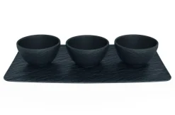 Astiat^Villeroy&Boch Manufacture Rock Dippikulhosetti musta 4-os.