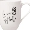 Astiat^Villeroy&Boch Statement muki 11,5x8x10,5cm 0,28l La vie est belle