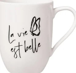 Astiat^Villeroy&Boch Statement muki 11,5x8x10,5cm 0,28l La vie est belle