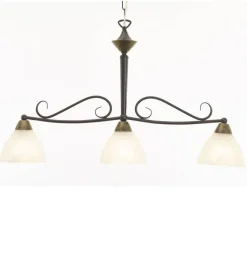 Sisustusvalaisimet^Virvatuli kattovalaisin Arpela 3-os. biljardi antiikinruskea