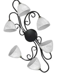 Sisustusvalaisimet^Virvatuli kruunuplafondi Arpela 6-os. antiikinruskea