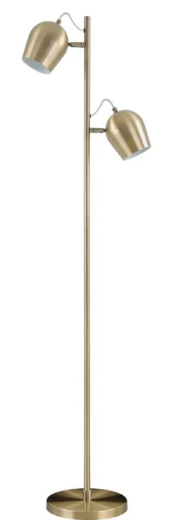 Sisustusvalaisimet^Virvatuli lattiavalaisin Cora antiikkimessinki