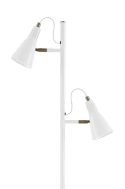 Sisustusvalaisimet^Virvatuli lattiavalaisin Solina 2-os. 155 cm mattavalkoinen