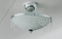 Sisustusvalaisimet^Virvatuli plafondi Aurora 35 cm valkoinen/kromi