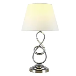 Sisustusvalaisimet^Virvatuli pöytävalaisin Ariel kromi/valkoinen