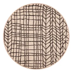 Pyöreät Matot^VM-Carpet matto Lastu ø 160 cm 5 ruskea