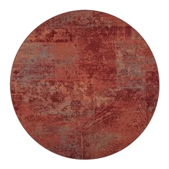 Pyöreät Matot^VM-Carpet matto Rustiikki ø 240 cm 14 puna-oranssi