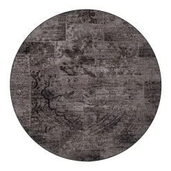 Pyöreät Matot^VM-Carpet matto Rustiikki ø 240 cm 98 musta