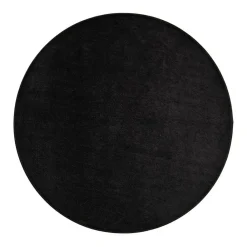 Pyöreät Matot^VM-Carpet Satine 800 musta, Ø 160 cm, kantti 5460