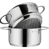 Keittoastiat^WMF Mini kattila 1,5 L höyrytyskorilla ja kannella