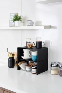 Hyllyt Ja Telineet|Huonekalut^Yamazaki hyllykoroke Tower pinottava musta