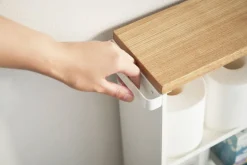 Kylpyhuoneen Säilytys|Hyllyt Ja Telineet^Yamazaki kapea hyllykkö pyörillä Tower valkoinen