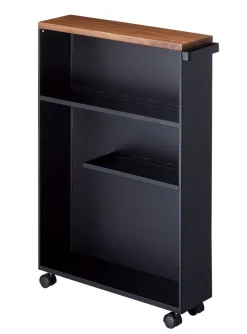 Kylpyhuoneen Säilytys|Hyllyt Ja Telineet^Yamazaki kapea hyllykkö pyörillä Tower musta