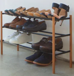 Hyllyt Ja Telineet^Yamazaki kenkäteline pidennettävä musta