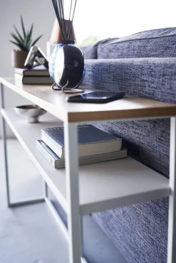 Huonekalut^Yamazaki konsolipöytä Tower hyllyllä valkoinen