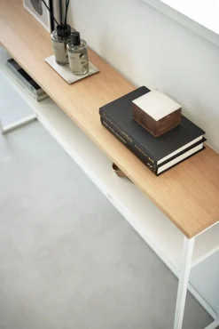 Huonekalut^Yamazaki konsolipöytä Tower hyllyllä valkoinen