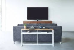 Huonekalut^Yamazaki konsolipöytä Tower hyllyllä valkoinen