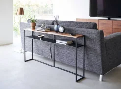 Huonekalut^Yamazaki konsolipöytä Tower hyllyllä musta