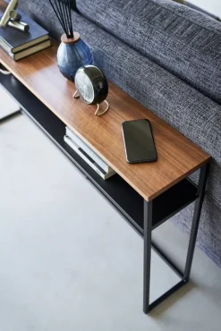 Huonekalut^Yamazaki konsolipöytä Tower hyllyllä musta