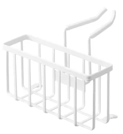 Puhdistus Ja Siivous|Ruoansäilytys Ja Järjestys^Yamazaki kori tiskialtaaseen Tower valkoinen