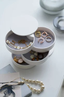 Kylpyhuoneen Säilytys|Meikkipussit Ja Toilettilaukut^Yamazaki korulipas valkoinen