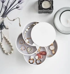 Kylpyhuoneen Säilytys|Meikkipussit Ja Toilettilaukut^Yamazaki korulipas valkoinen