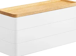 Kylpyhuoneen Säilytys|Meikkipussit Ja Toilettilaukut^Yamazaki korurasia Rin kolme osaa valkoinen