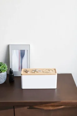 Kylpyhuoneen Säilytys|Meikkipussit Ja Toilettilaukut^Yamazaki korurasia Rin kolme osaa valkoinen