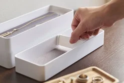 Kylpyhuoneen Säilytys|Meikkipussit Ja Toilettilaukut^Yamazaki korurasia Rin kolme osaa valkoinen