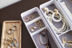 Kylpyhuoneen Säilytys|Meikkipussit Ja Toilettilaukut^Yamazaki korurasia Rin kolme osaa valkoinen