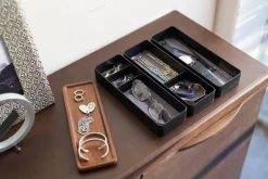 Kylpyhuoneen Säilytys|Meikkipussit Ja Toilettilaukut^Yamazaki korurasia Rin kolme osaa musta