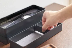 Kylpyhuoneen Säilytys|Meikkipussit Ja Toilettilaukut^Yamazaki korurasia Rin kolme osaa musta