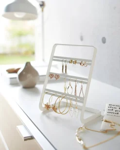 Kylpyhuoneen Säilytys|Meikkipussit Ja Toilettilaukut^Yamazaki korvakoruteline Tower valkoinen