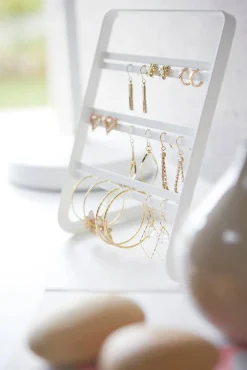 Kylpyhuoneen Säilytys|Meikkipussit Ja Toilettilaukut^Yamazaki korvakoruteline Tower valkoinen