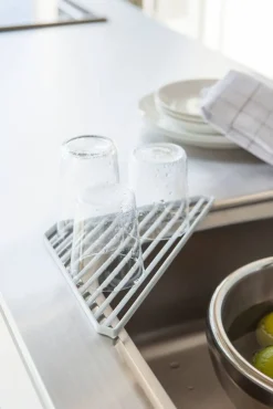 Ruoansäilytys Ja Järjestys^Yamazaki kuivausritilä Tower valkoinen