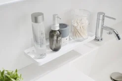 Kylpyhuoneen Säilytys^Yamazaki kylpyhuoneen hylly Tower valkoinen