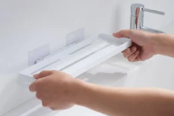 Kylpyhuoneen Säilytys^Yamazaki kylpyhuoneen hylly Tower valkoinen