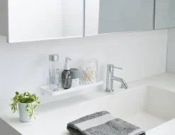 Kylpyhuoneen Säilytys^Yamazaki kylpyhuoneen hylly Tower valkoinen