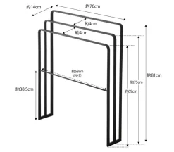 Kylpyhuoneen Säilytys^Yamazaki kylpypyyheteline Tower musta