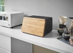 Ruoansäilytys Ja Järjestys^Yamazaki leipälaatikko + irtokansi Tower musta