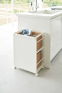 Hyllyt Ja Telineet|Huonekalut^Yamazaki säilytysvaunu Tower 2 tasoa valkoinen