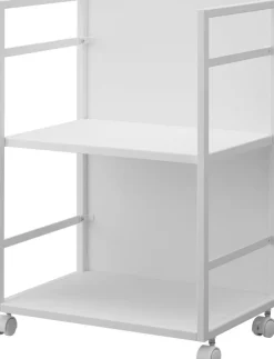 Hyllyt Ja Telineet|Huonekalut^Yamazaki säilytysvaunu Tower 2 tasoa valkoinen