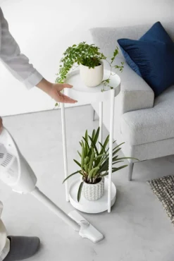 Huonekalut^Yamazaki sivupöytä Tower pyörillä valkoinen