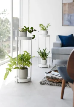 Huonekalut^Yamazaki sivupöytä Tower pyörillä valkoinen