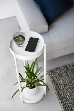 Huonekalut^Yamazaki sivupöytä Tower pyörillä valkoinen