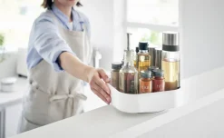 Säilytyskorit Ja Laatikot|Ruoansäilytys Ja Järjestys^Yamazaki tarjotin Tower pyörivä valkoinen