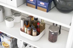 Säilytyskorit Ja Laatikot|Ruoansäilytys Ja Järjestys^Yamazaki tarjotin Tower pyörivä valkoinen