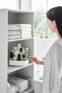 Säilytyskorit Ja Laatikot|Ruoansäilytys Ja Järjestys^Yamazaki tarjotin Tower pyörivä valkoinen