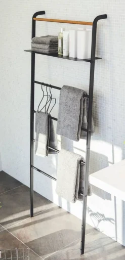 Kylpyhuoneen Säilytys|Hyllyt Ja Telineet^Yamazaki teline hyllyllä musta