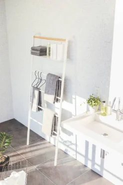 Kylpyhuoneen Säilytys|Hyllyt Ja Telineet^Yamazaki teline hyllyllä valkoinen